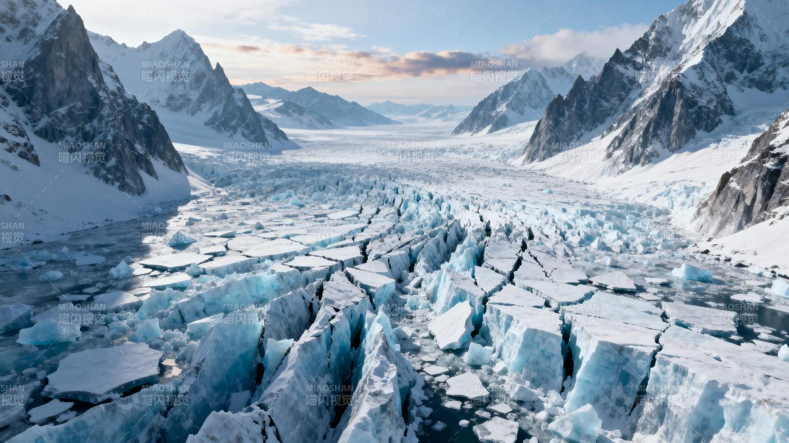 冰川裂谷奇景图片