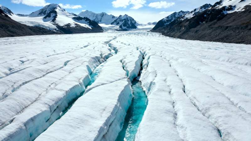 冰川裂隙美景图片