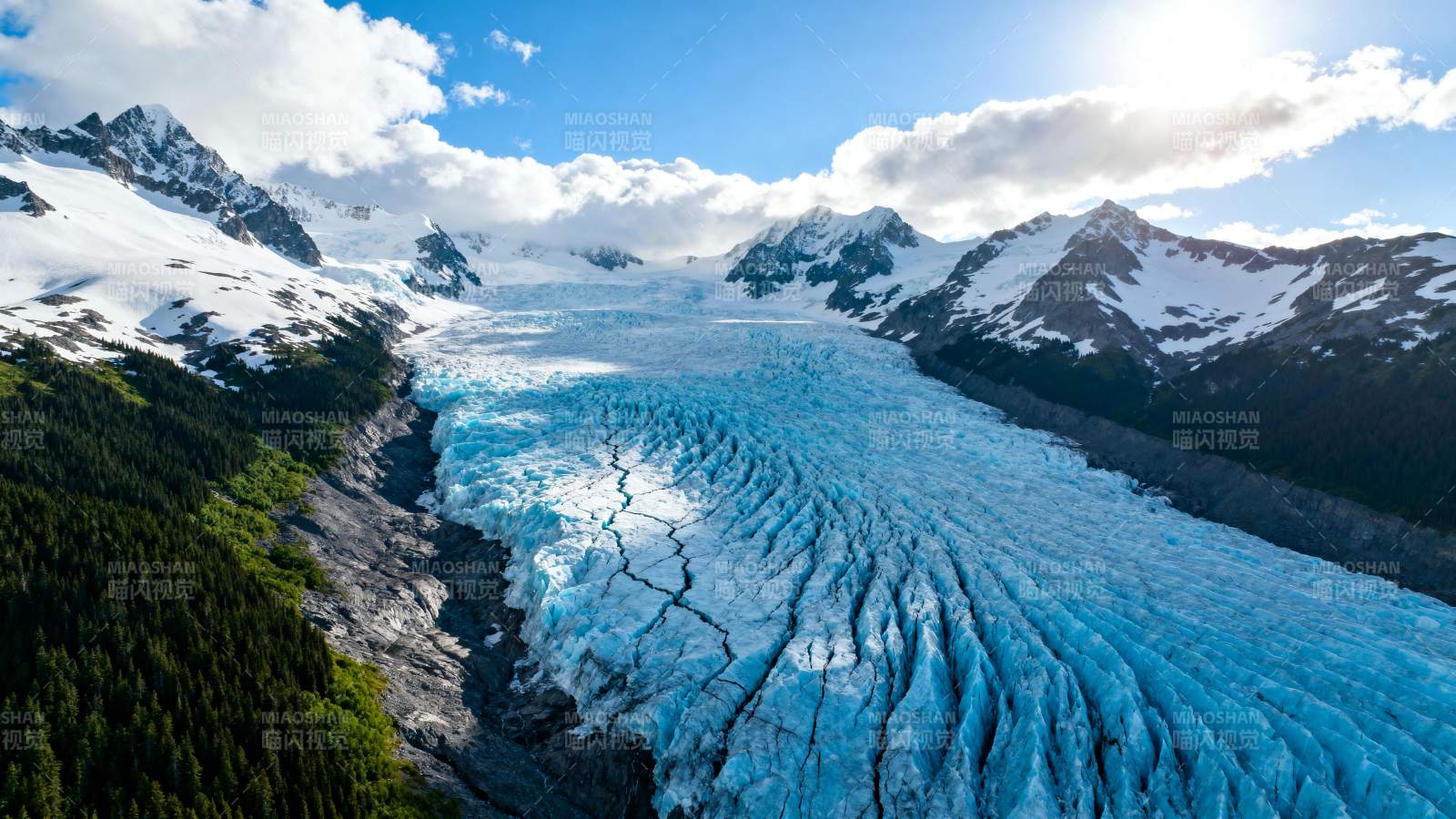 冰川雪山美景图片