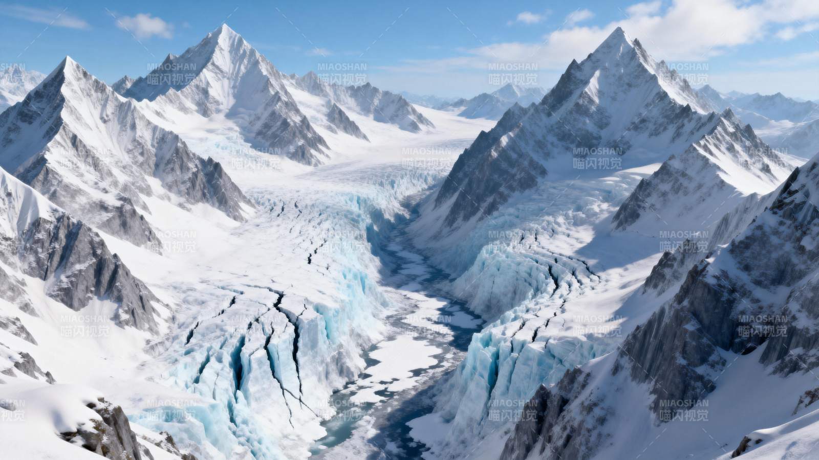 雪山冰川壮丽景色图片