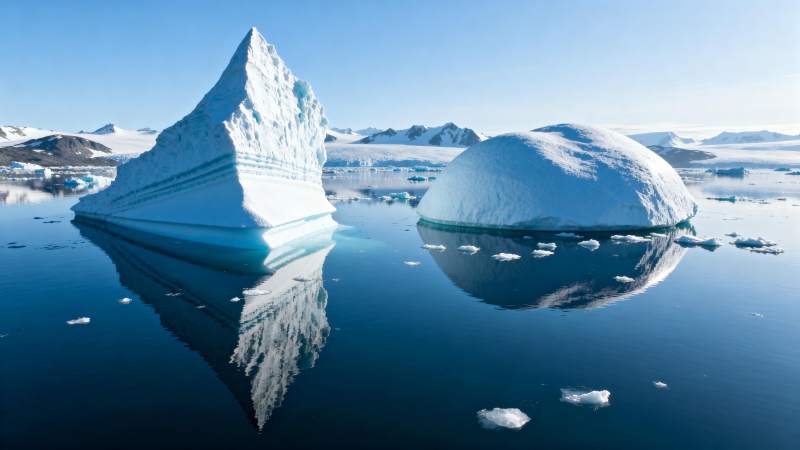 冰山倒影 静谧极地图片