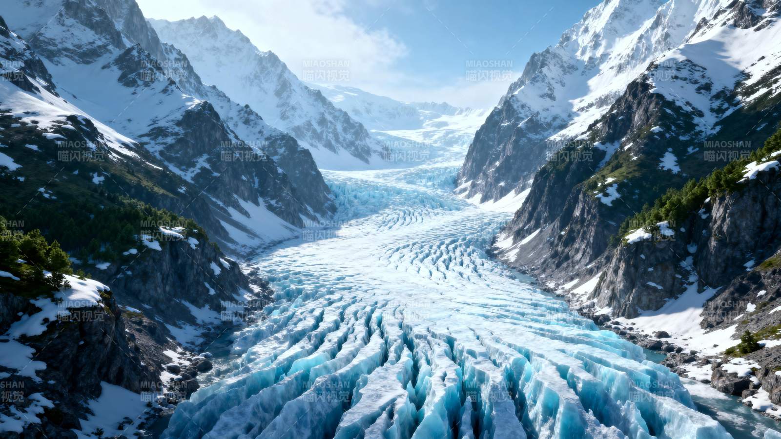 冰川峡谷奇景图片