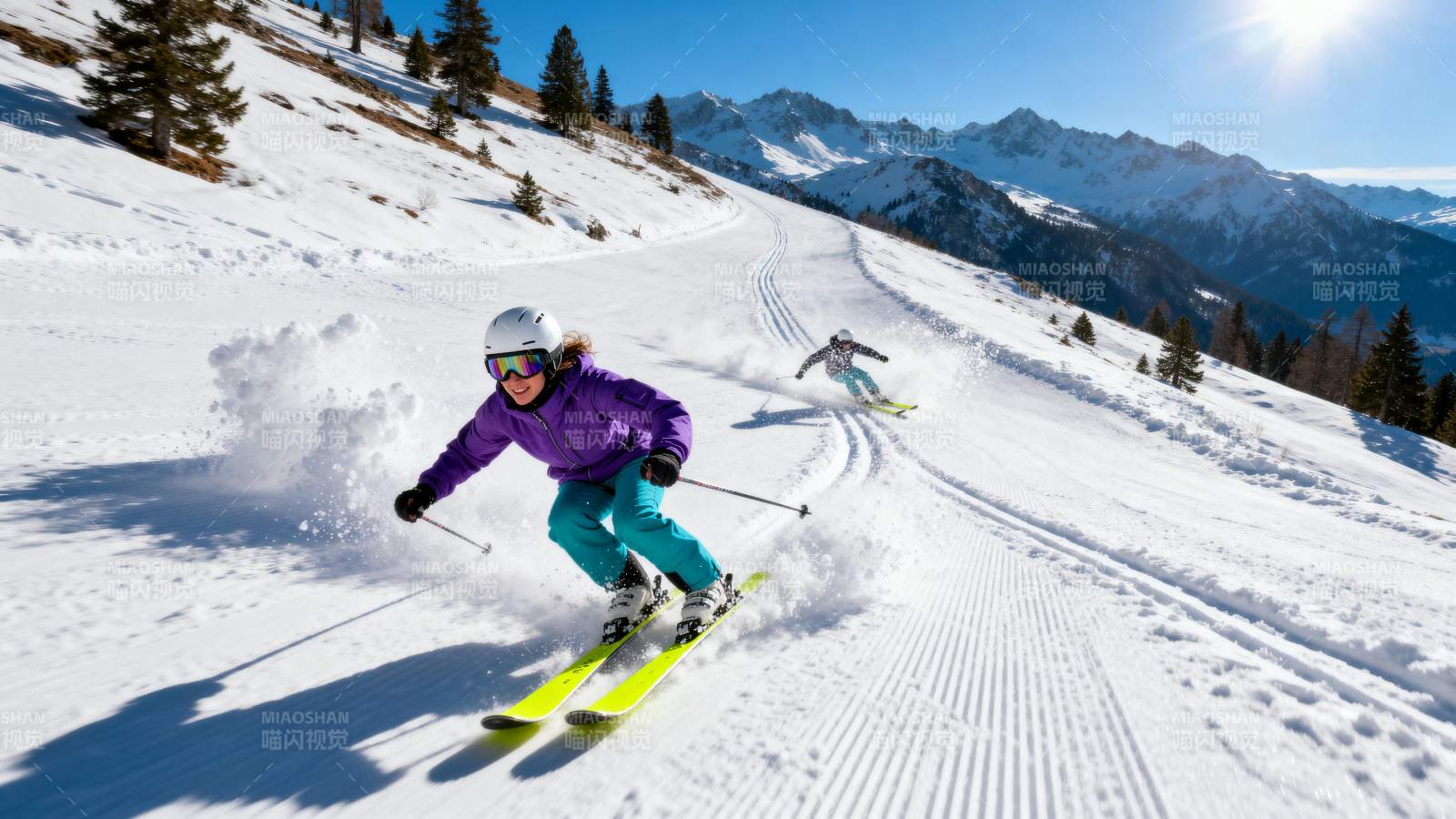 雪道疾驰 尽享滑雪乐趣图片