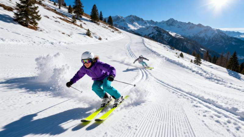 雪道疾驰 尽享滑雪乐趣图片