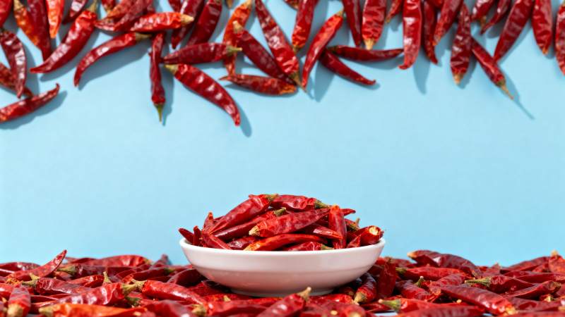 红辣椒堆满碗图片