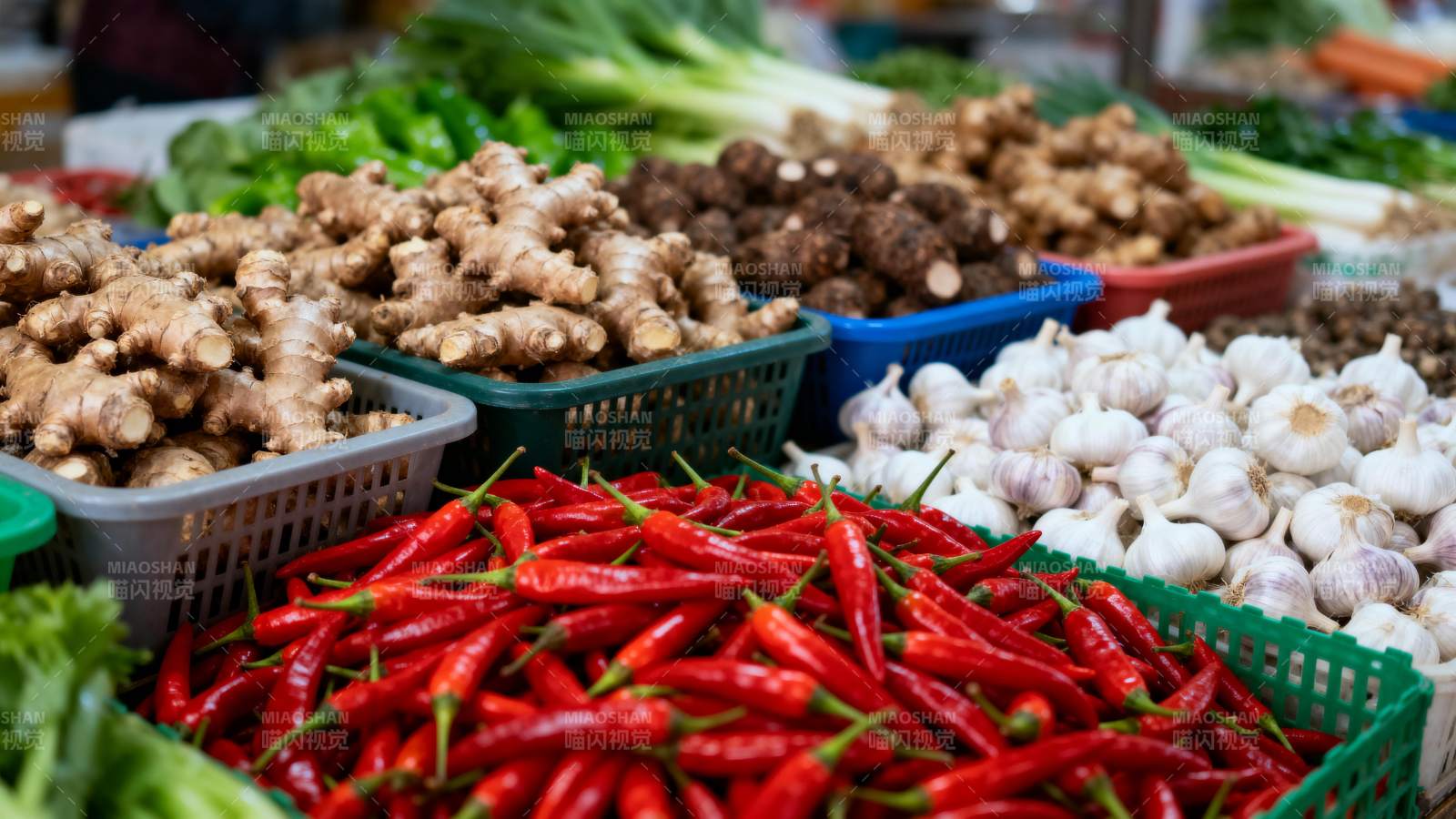 新鲜蔬菜摊位图片