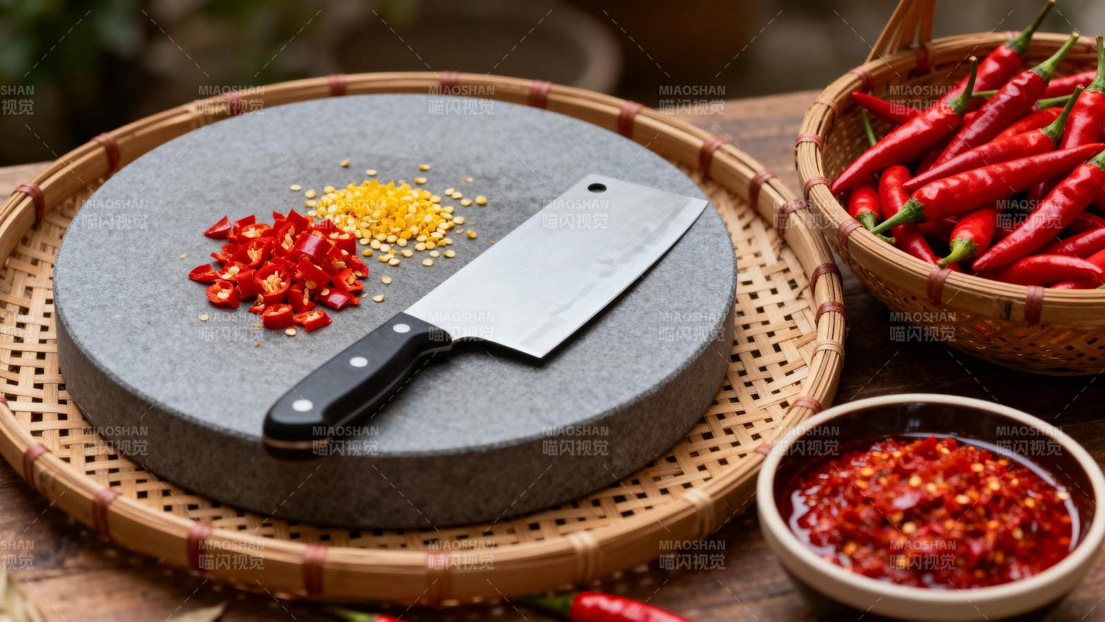 辣椒切配准备中图片