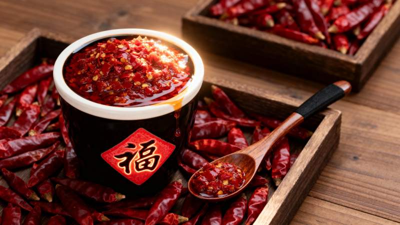 红油辣酱 福字相伴图片