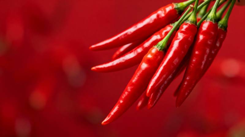 红椒挂枝头图片