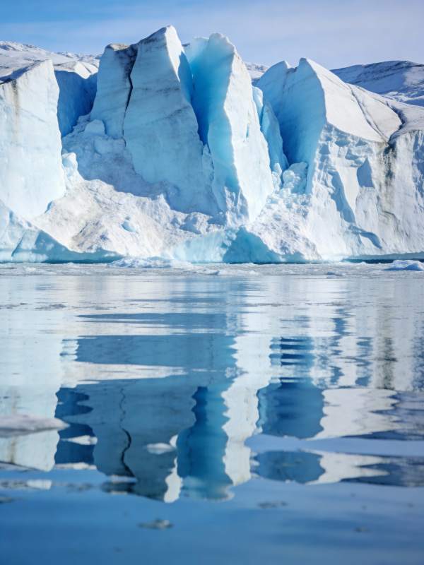 冰川倒影图片
