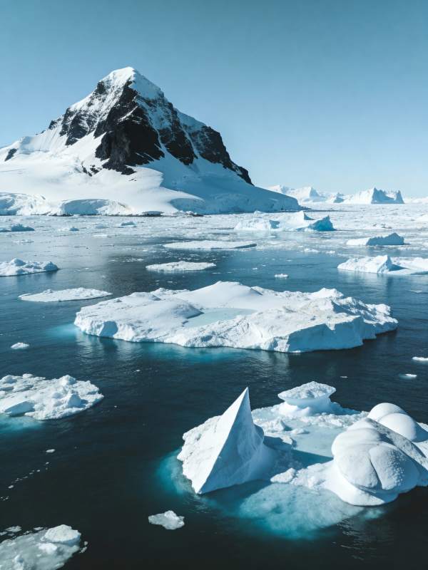 冰山浮海 雪山巍峨图片