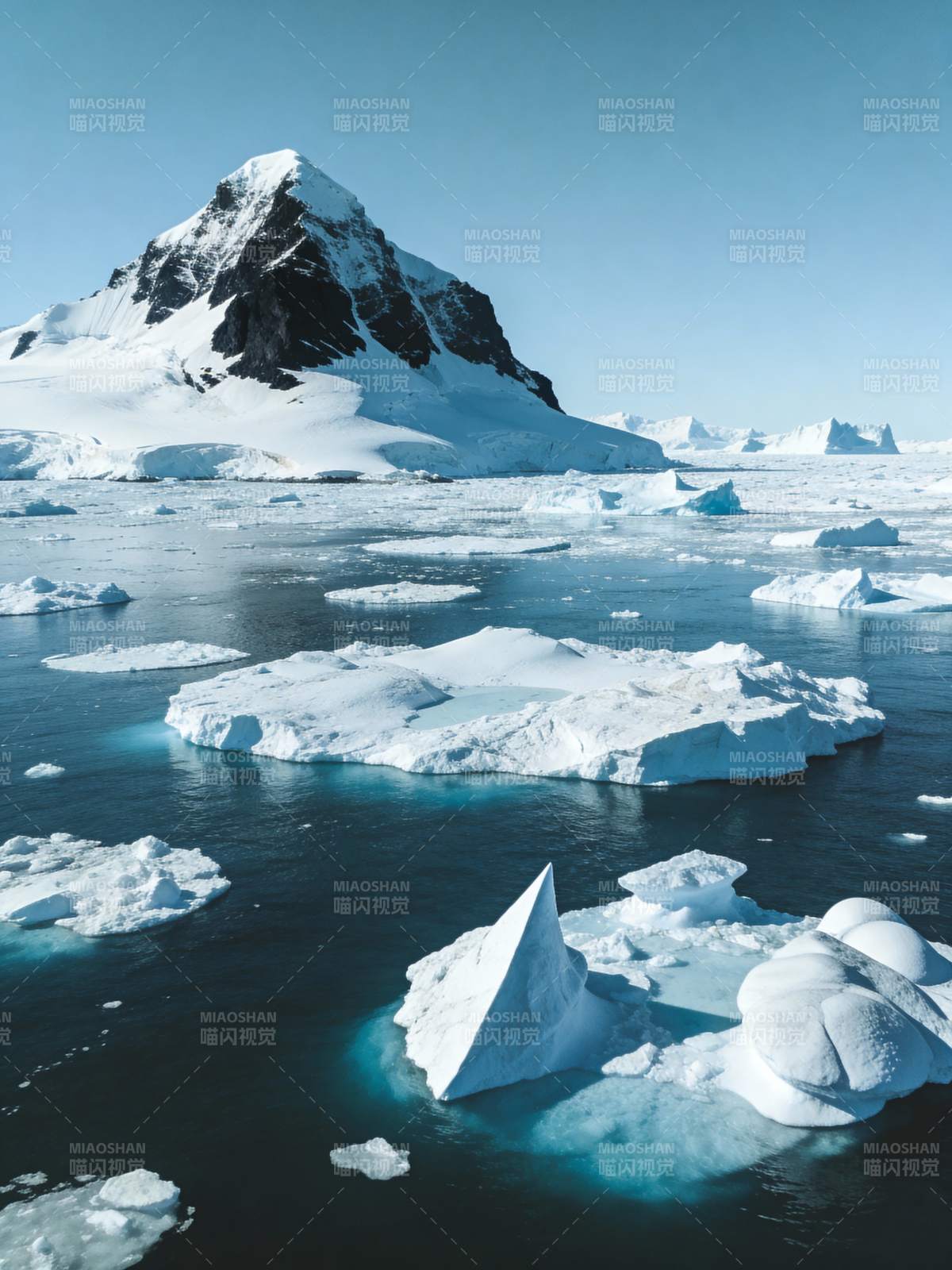 冰山浮海 雪山巍峨图片