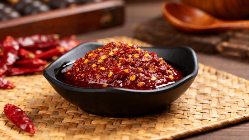 辣椒酱特写图片
