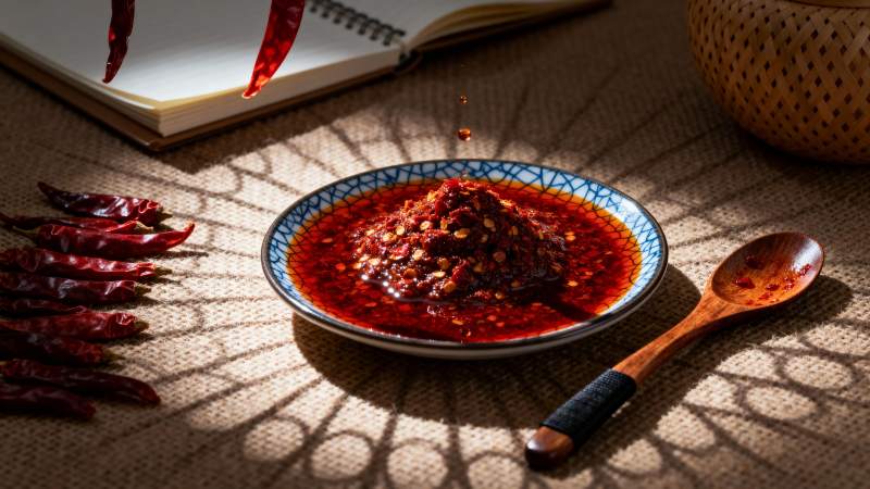 辣椒酱特写图片