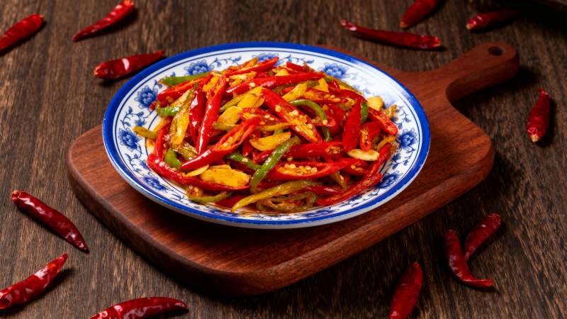 辣味炒彩椒图片
