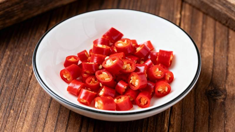 红辣椒切段图片