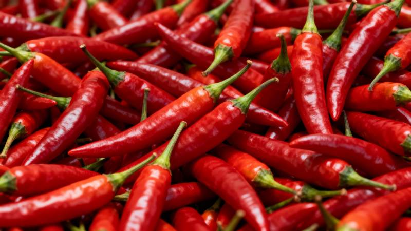 红辣椒堆满画面图片