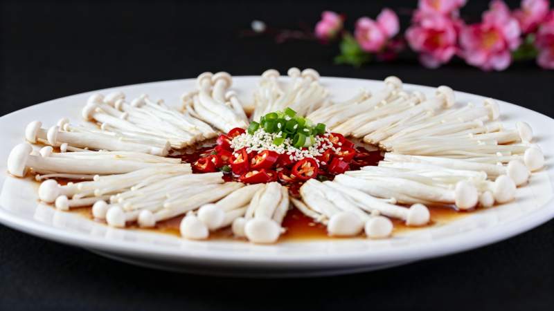 金针菇拌辣酱图片