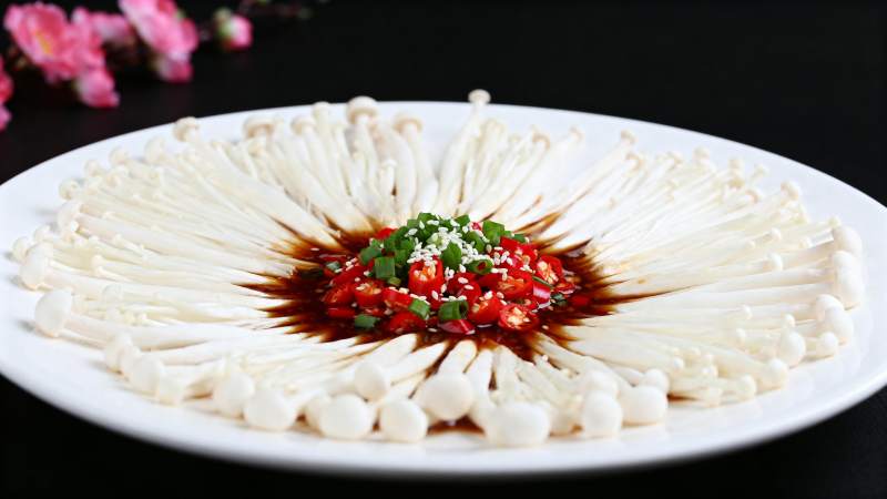 金针菇凉拌菜图片