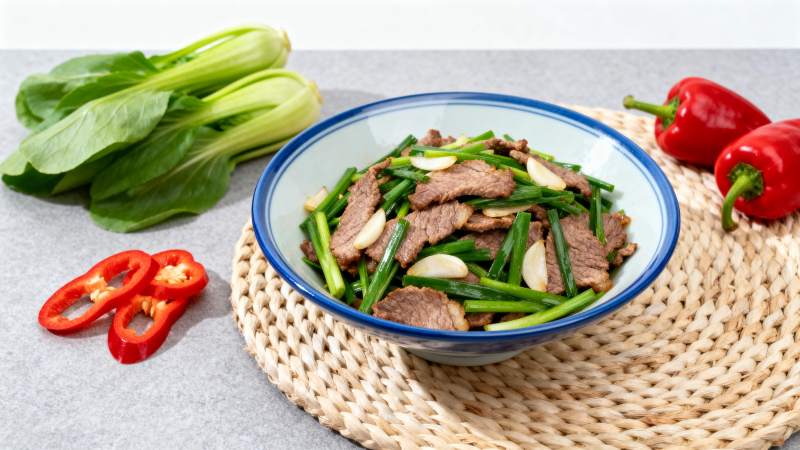 牛肉炒青菜图片