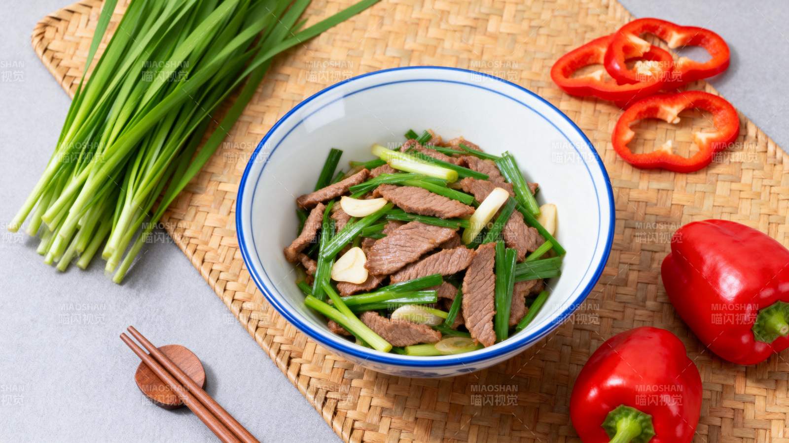 牛肉炒青蒜图片