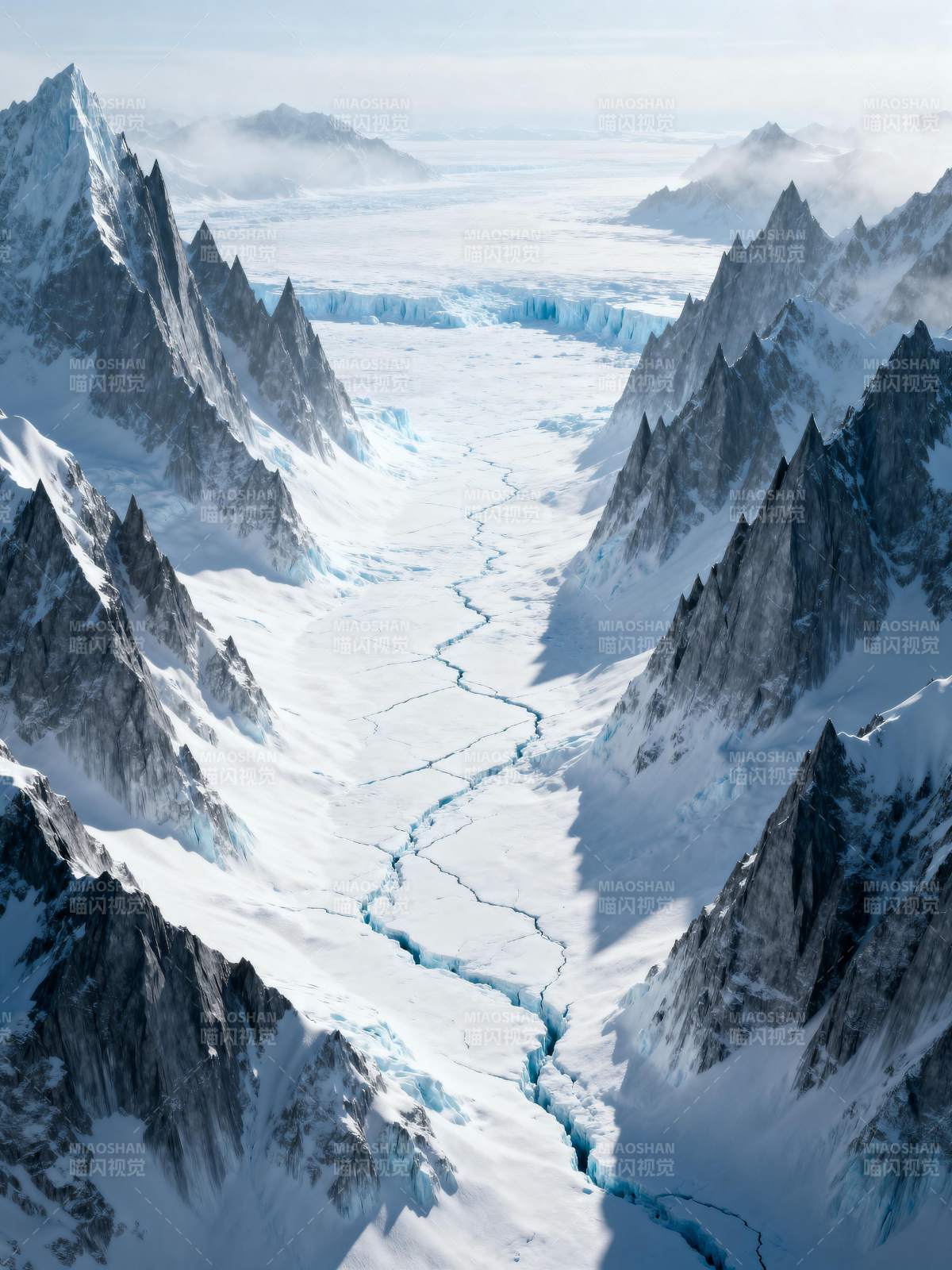 冰川峡谷奇景图片