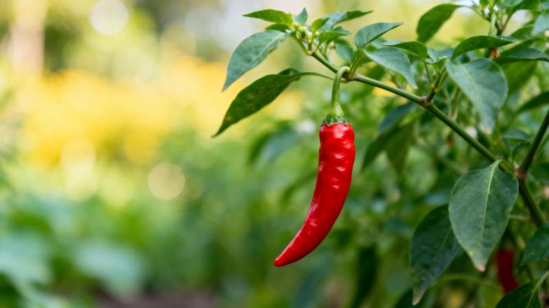 红辣椒挂枝头图片