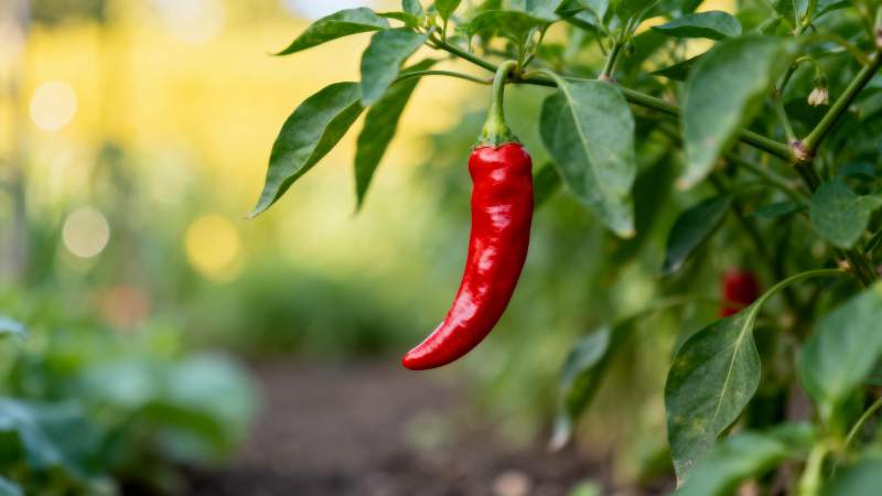 红辣椒挂枝头图片