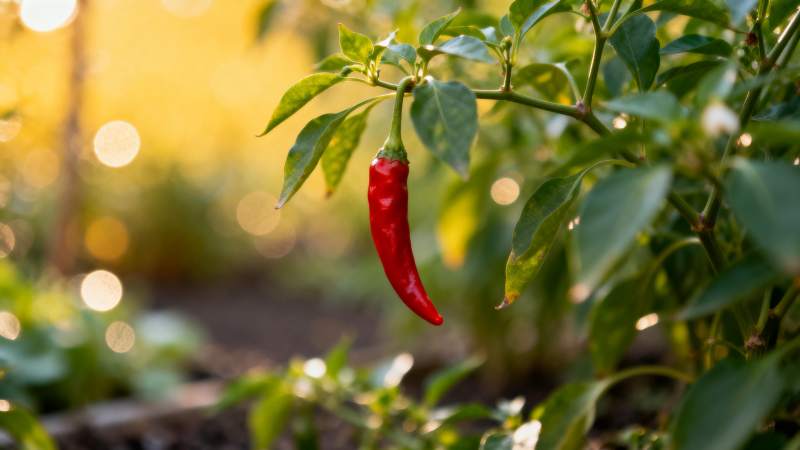 红辣椒挂枝头图片