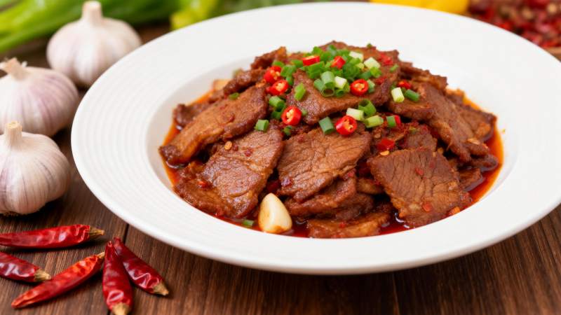 香辣牛肉片图片