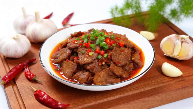 香辣牛肉片图片