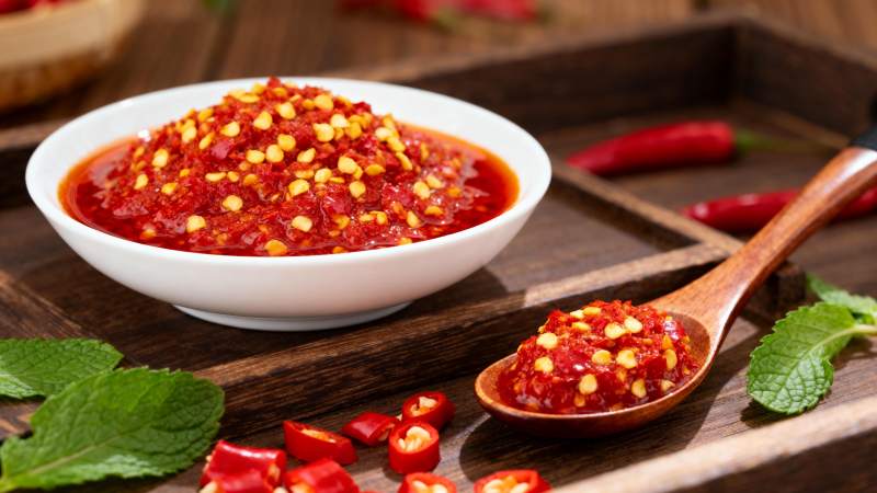 辣椒酱特写图片