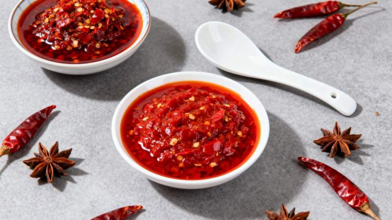 辣酱配干辣椒图片