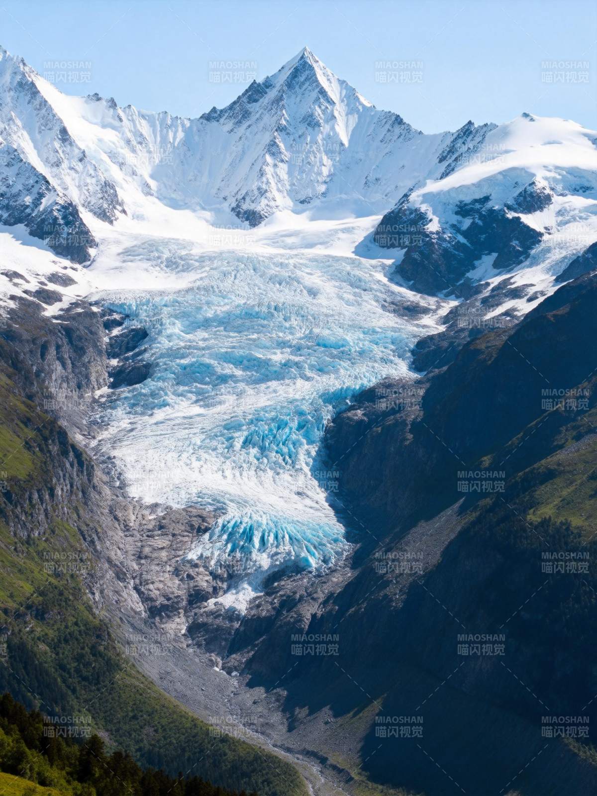 冰川山谷风光图片