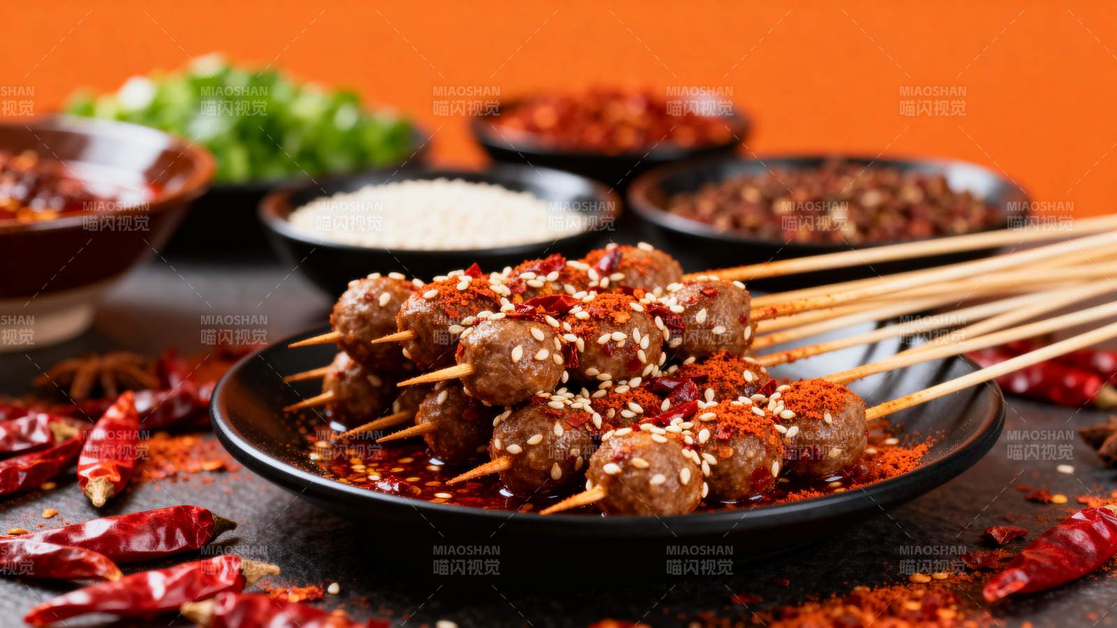 麻辣牛肉串图片