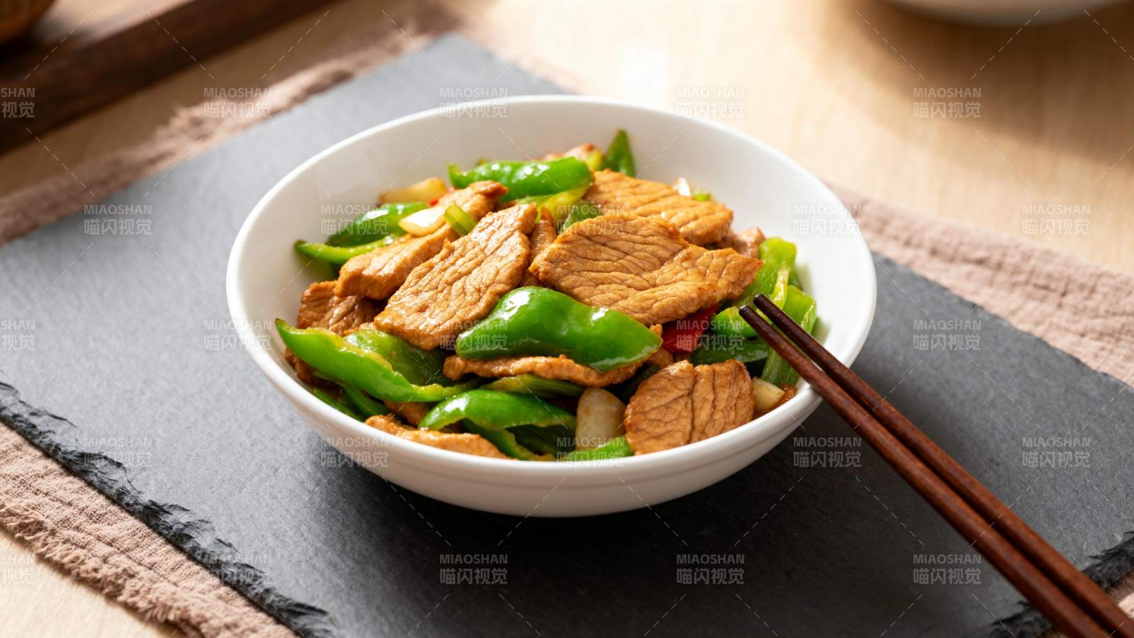 青椒炒肉片图片