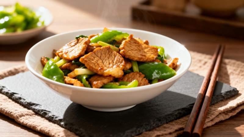 青椒炒肉片图片