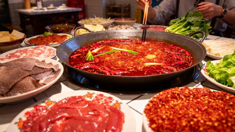 麻辣火锅盛宴图片