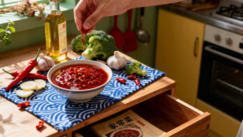 辣椒酱制作中图片