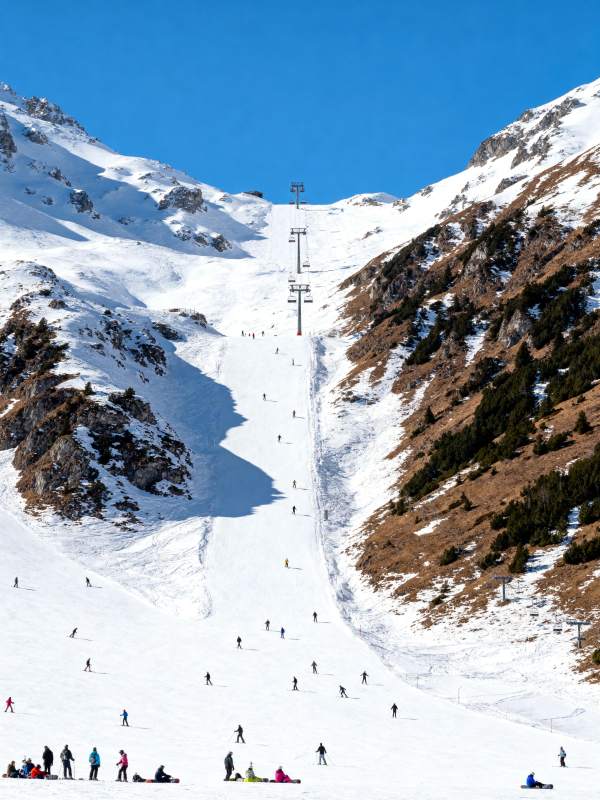雪山滑雪胜地图片