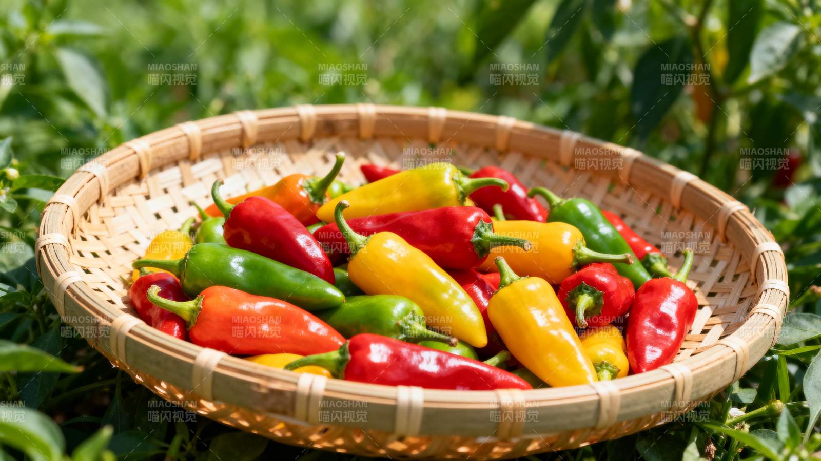彩椒满篮 鲜嫩欲滴图片