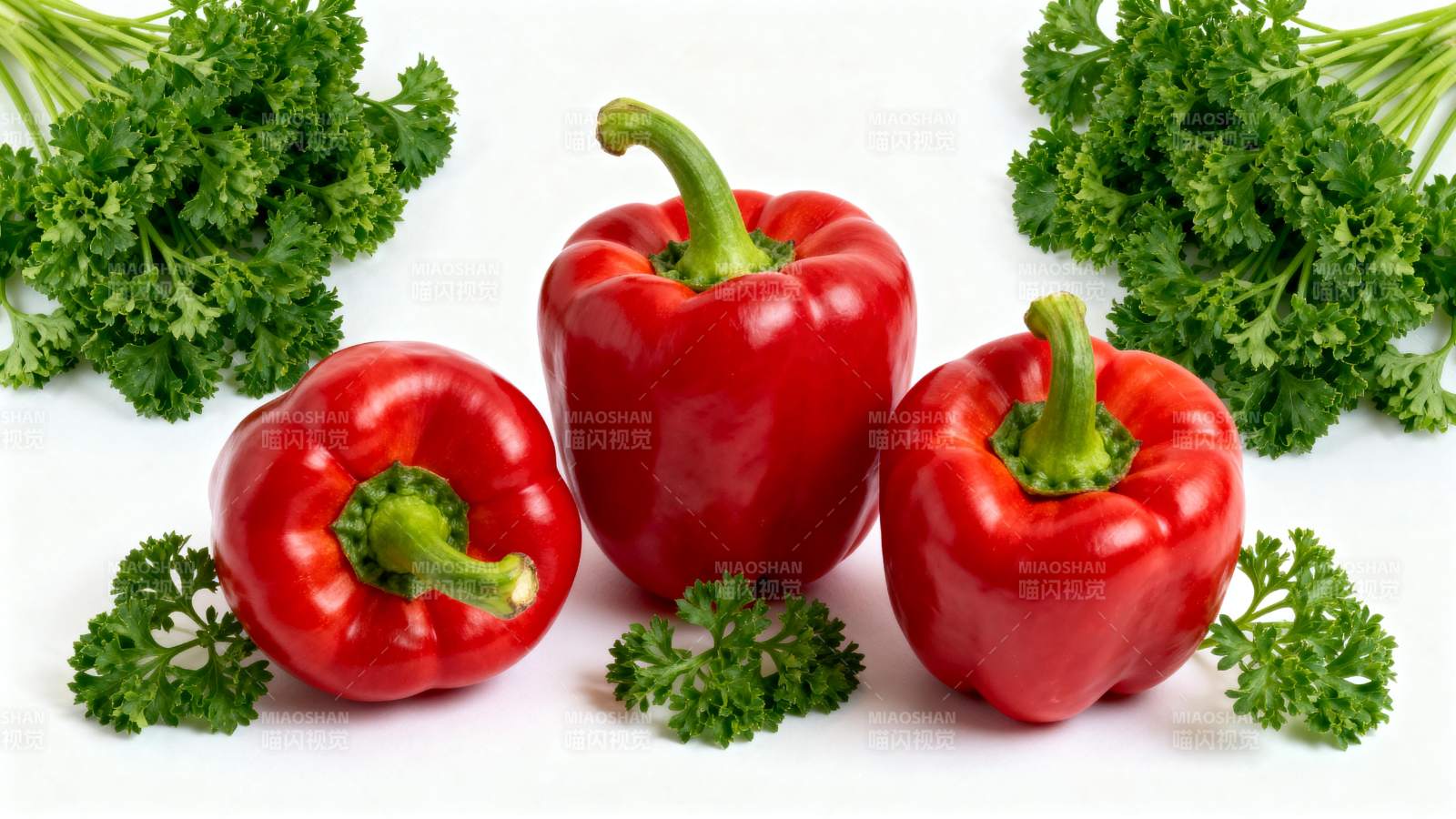 红椒与香菜图片