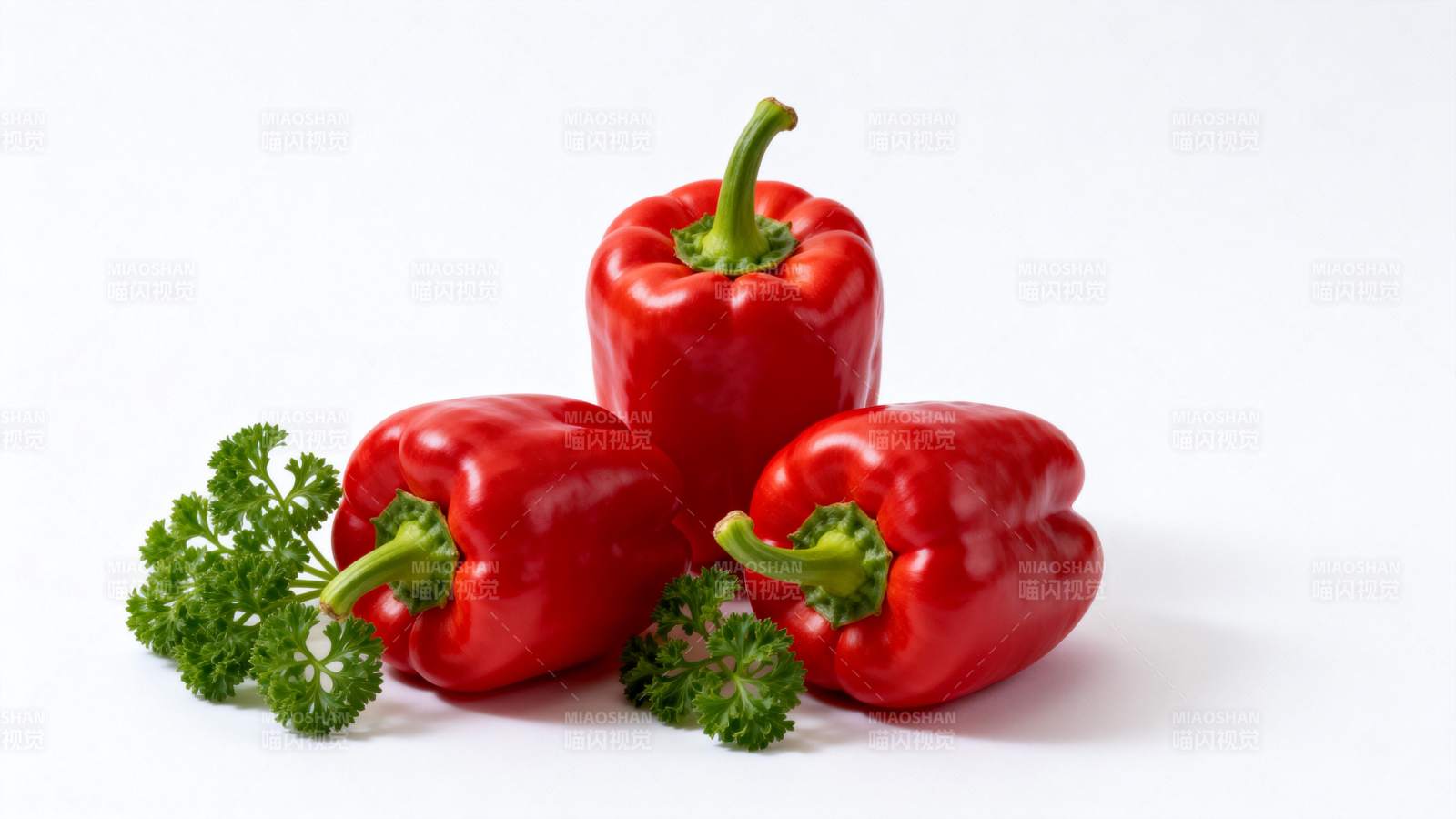 红椒与香菜静物图片