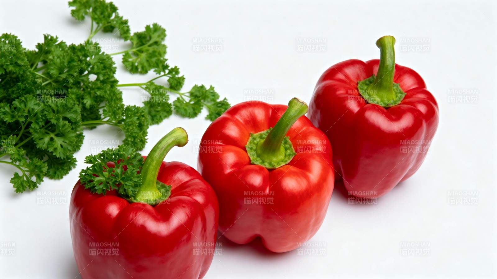 红椒与香菜图片
