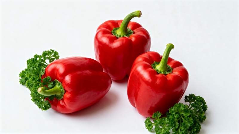 红椒与香菜图片