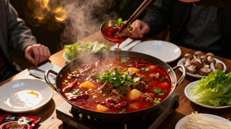热气腾腾的火锅宴图片
