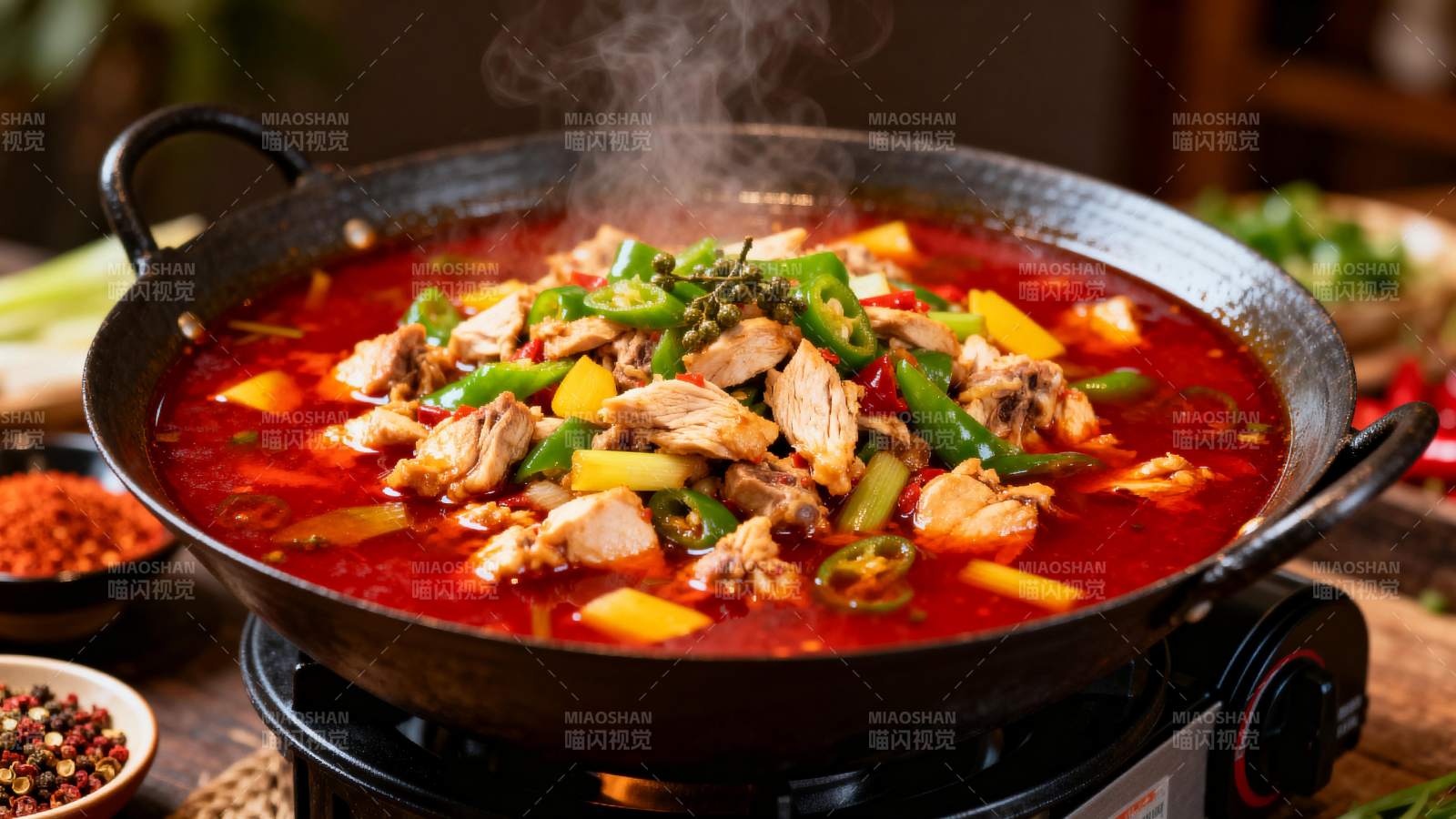热辣鸡肉锅图片