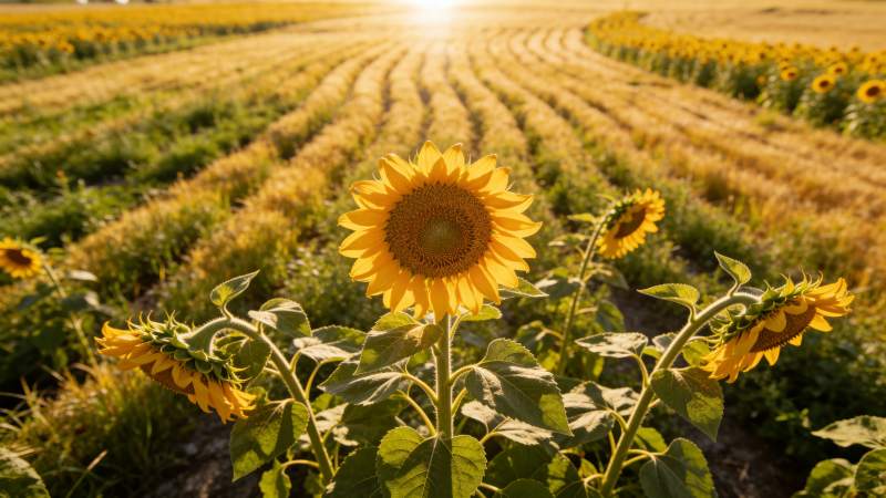 向日葵田间美景图片