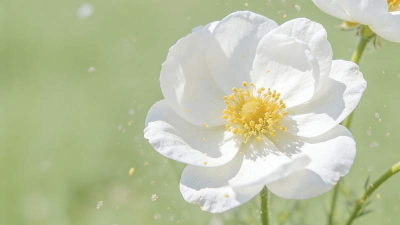 白花绽放 春意盎然图片