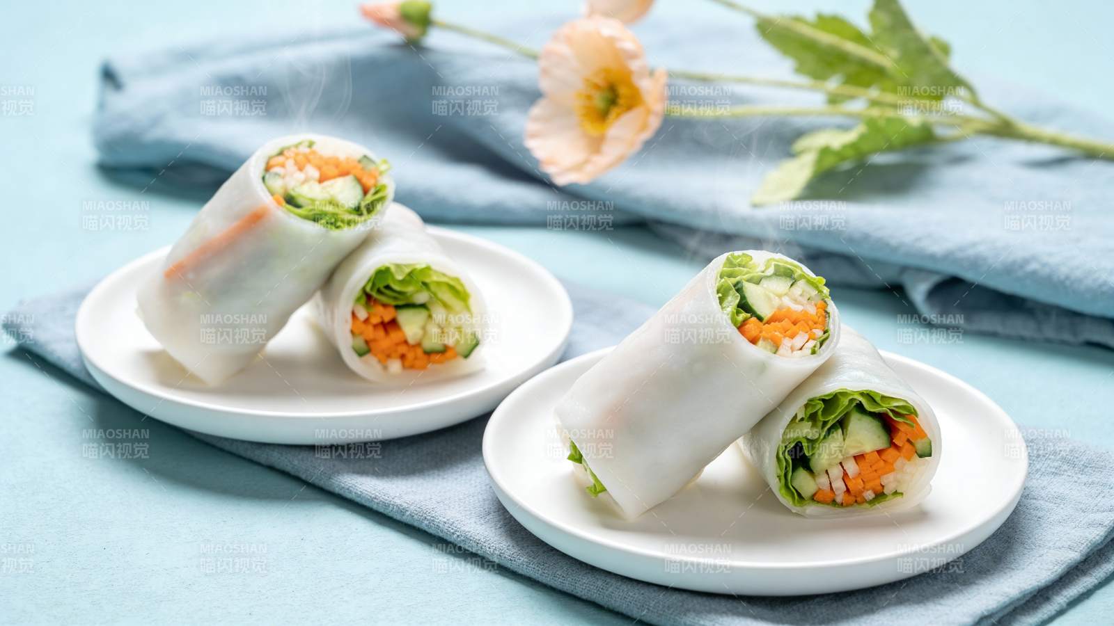 清新蔬菜卷图片